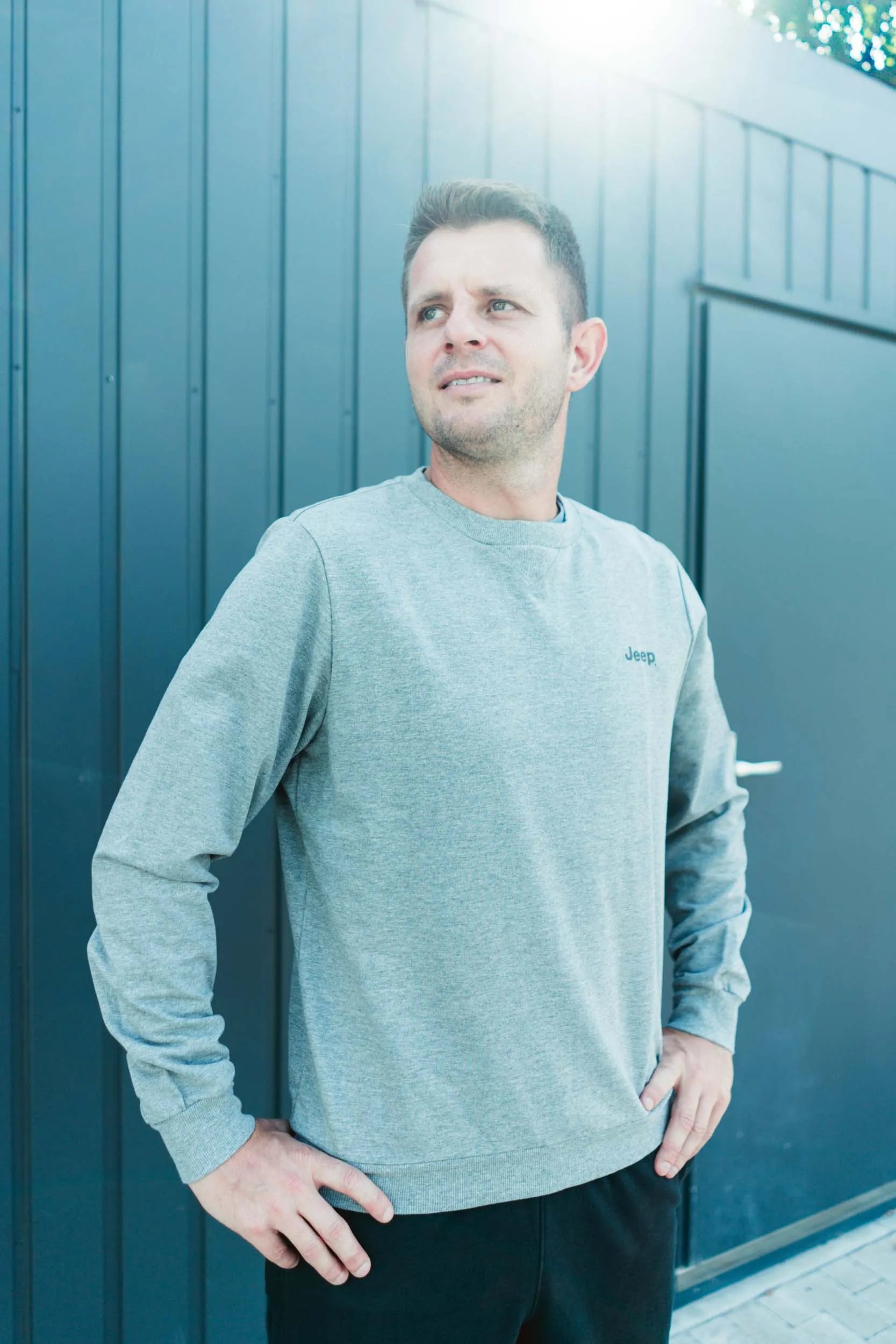 Jeep Men Round Hals Hals Sweatshirt XL Cotton