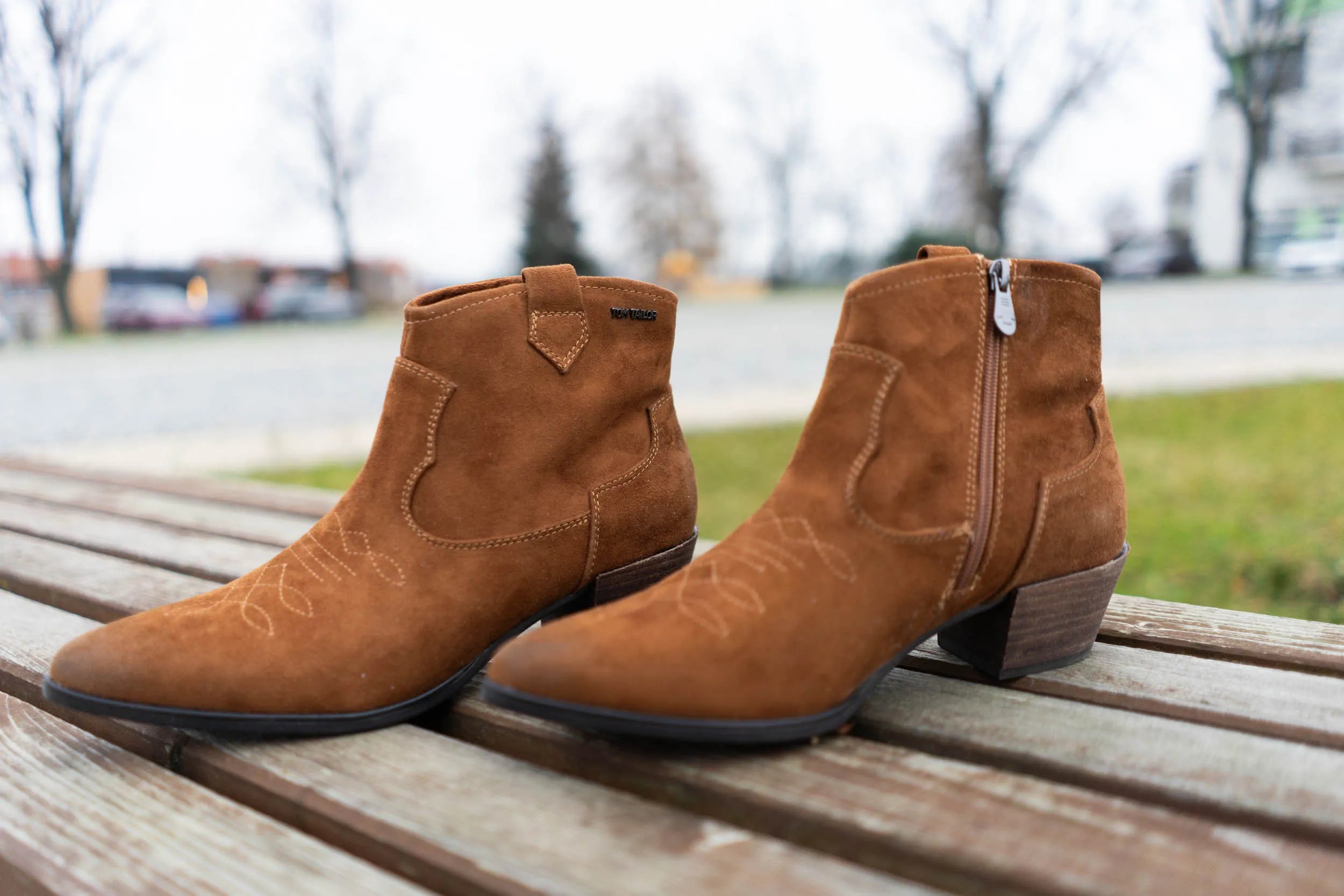 Tom Tailor Cognac Ladies Botkle Boots Cuir Taille 36