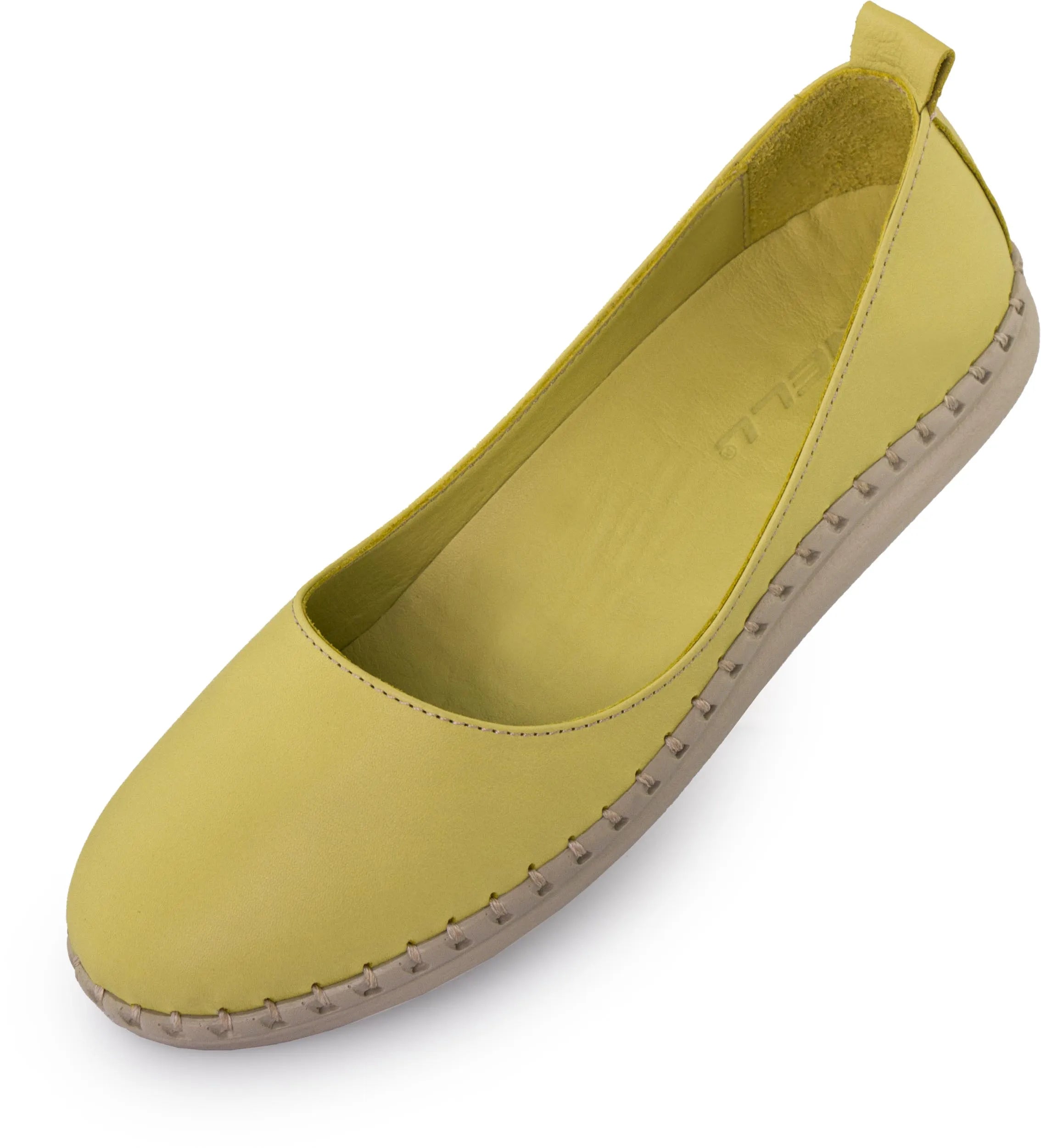 Women's leather ballerinas nell sunny lime green 39