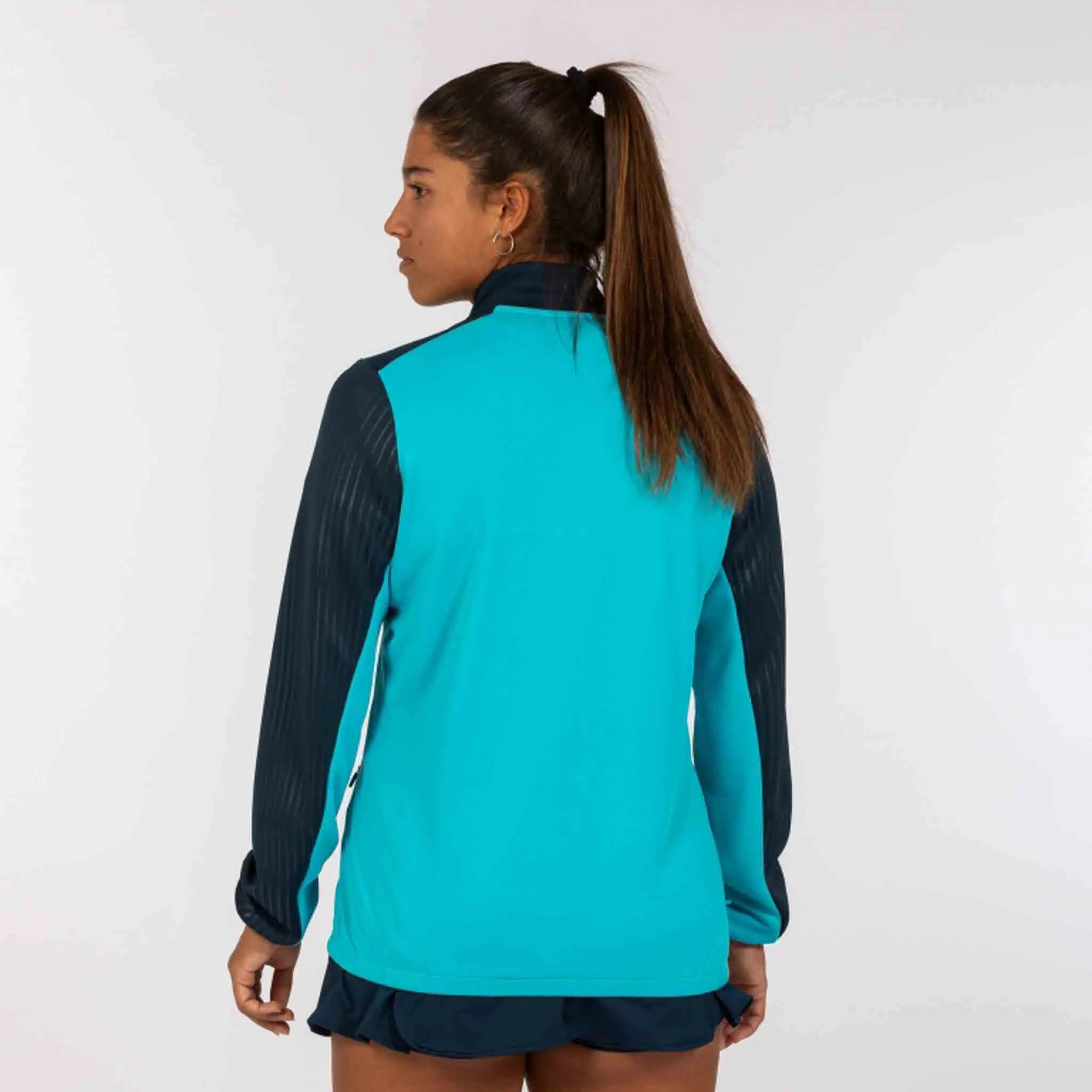 Dames Sweatshirt Joma Montreal Fluor Fluor Turq-Navy Turquoise L Iomlán