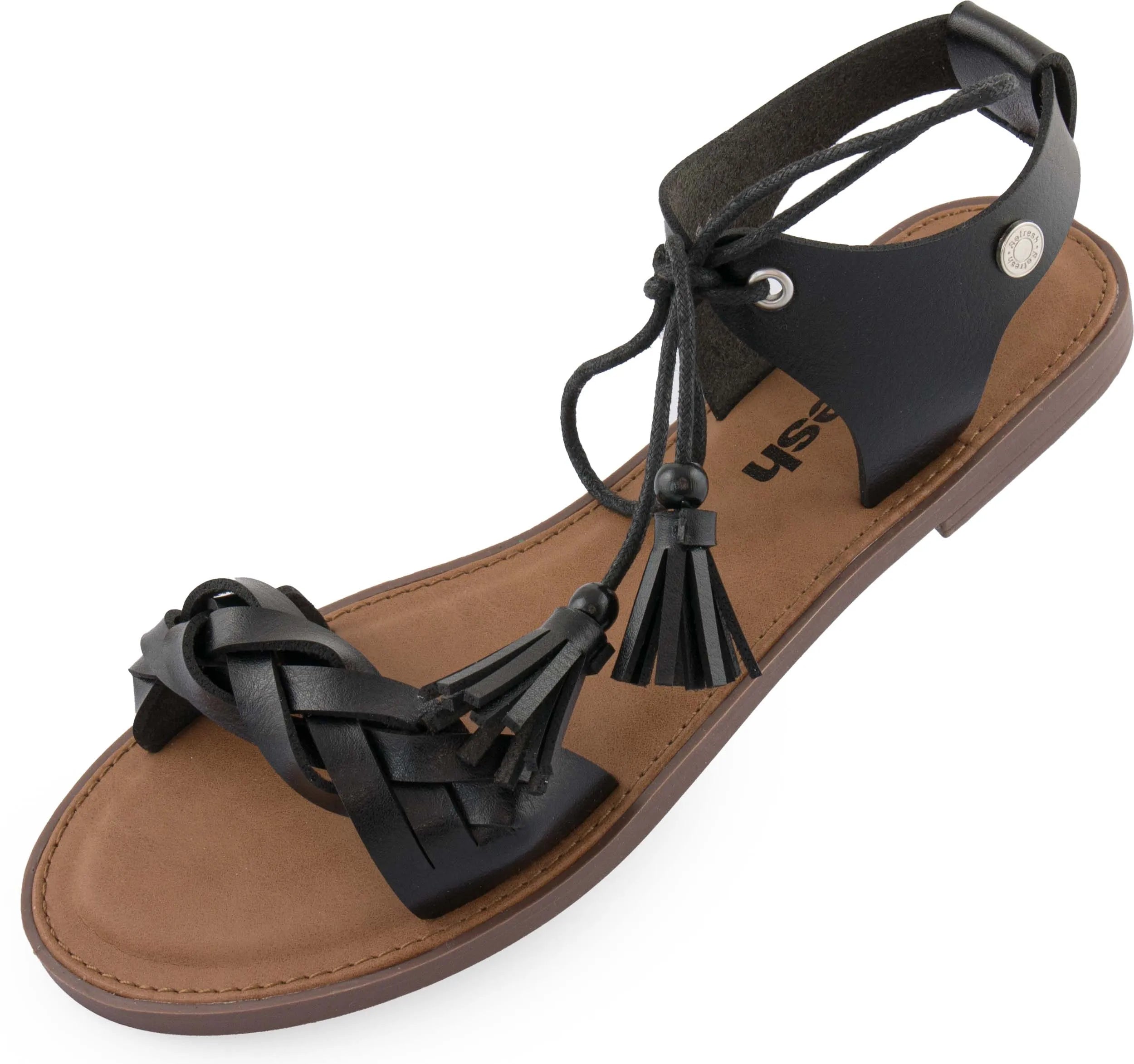 Sandaluri Eco -leren Doamne Black 40 - Durabil și Chic