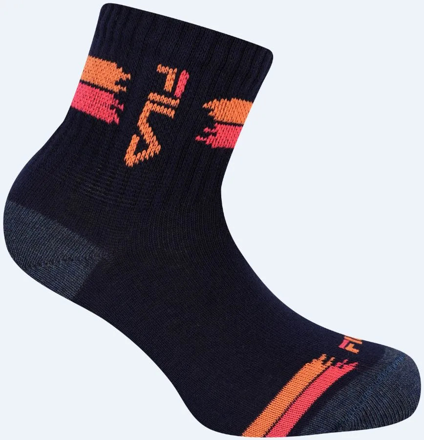 Fila socks 3-pack jr boy quarter navy black 23-26