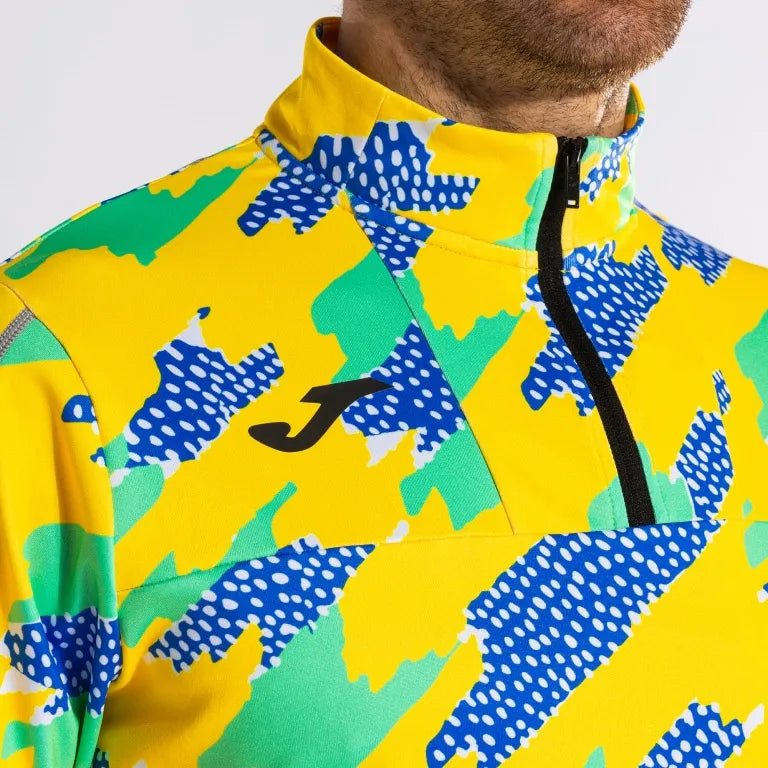 Joma Supernova III Zip-up čierna fluor zelená žltá mikina 2xl