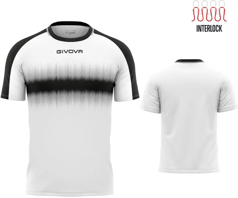 Camiseta deportiva Givova Radio Black-White XL