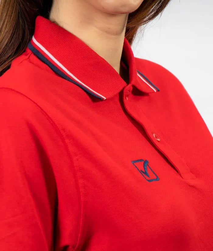 Polo shirt givova rood-navy blauw 4xl