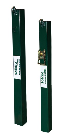 Set poles tenis fixed squares 80x80mm