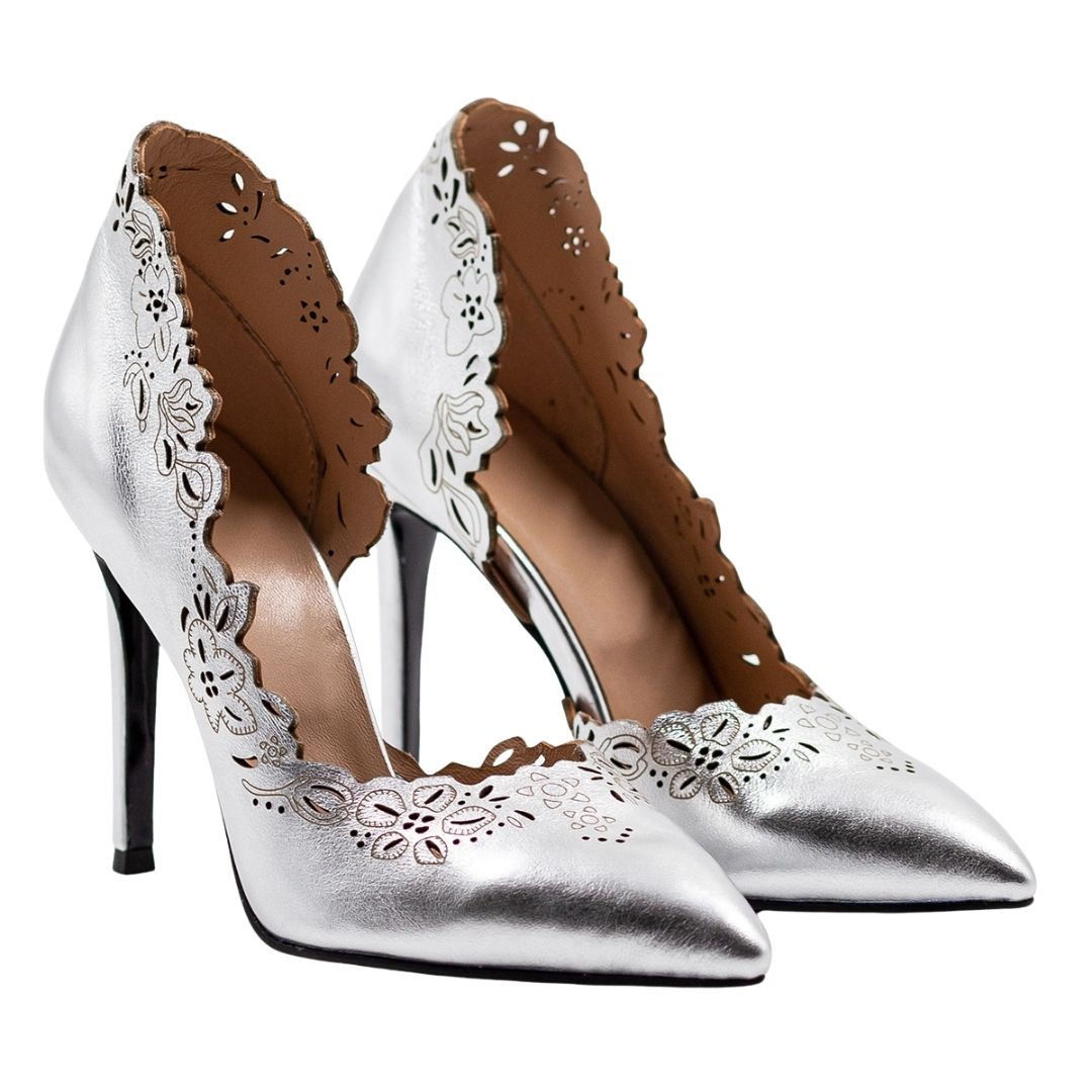 Zellini shoes genuine leather silver zln 105