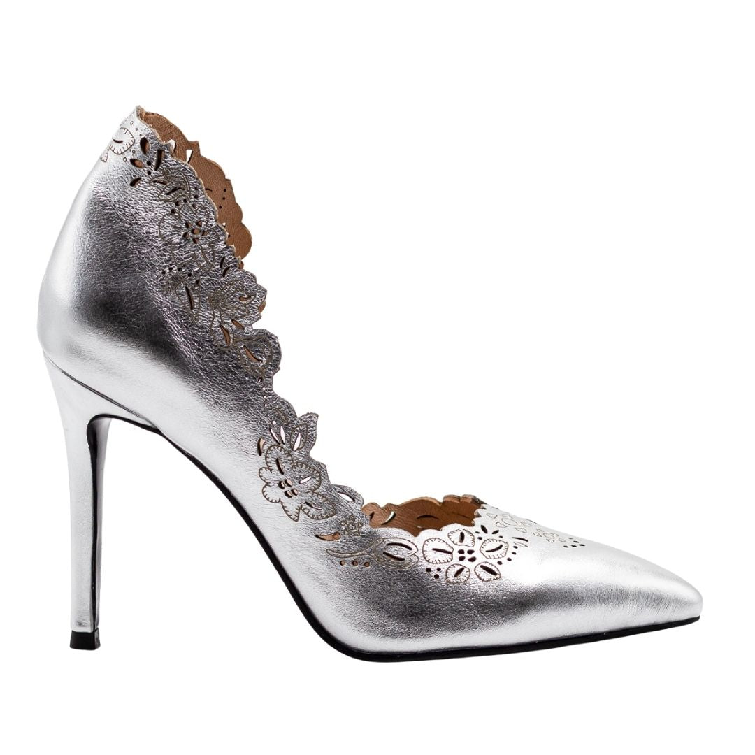 Zellini shoes genuine leather silver zln 105