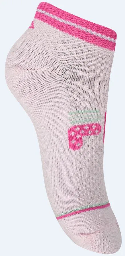 Fila Socks 3-Pack Jr Girl Quarter Lipstick Mix 27-30