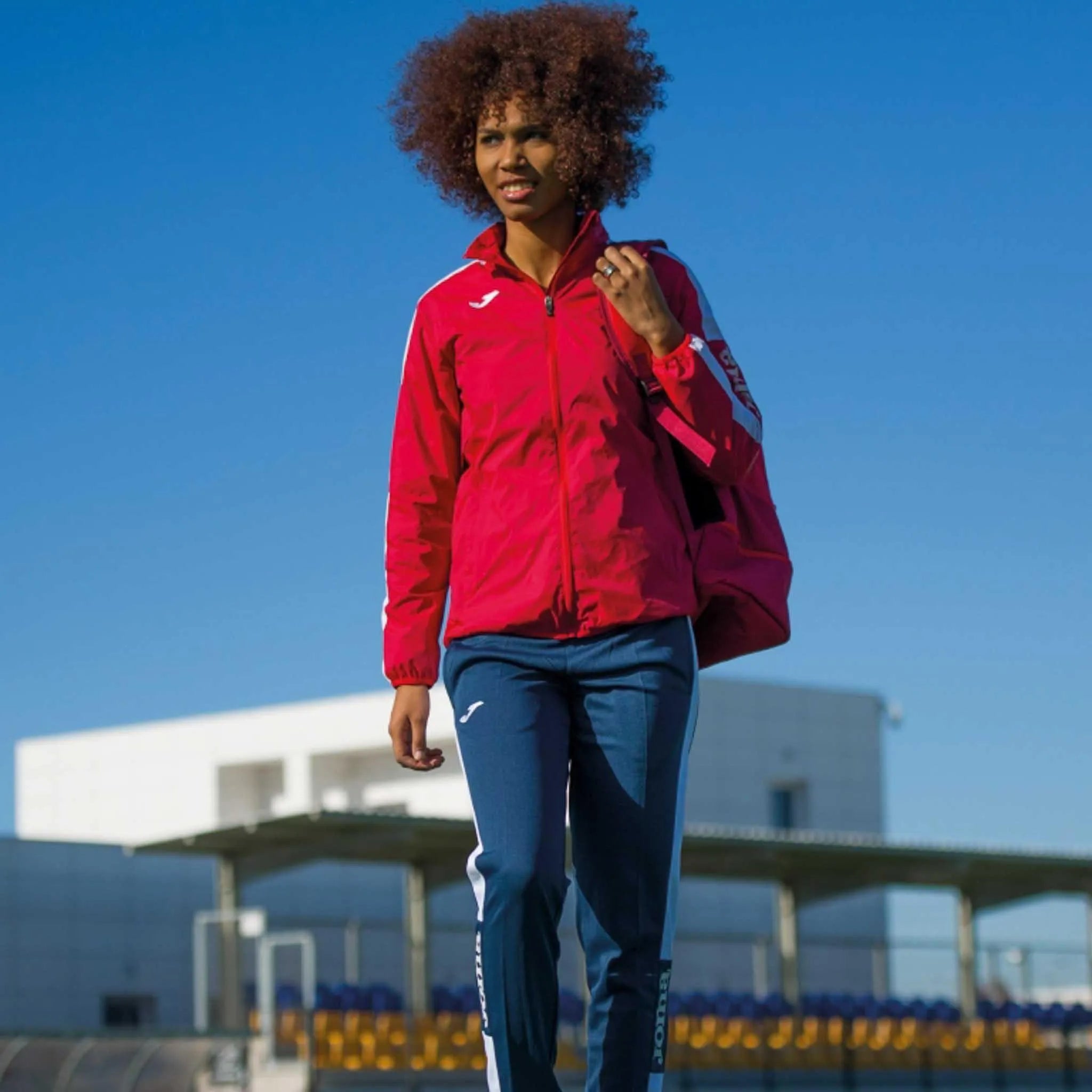 Damesjas Joma Rainjacket ChampionsChip IV rood-wit rood xs