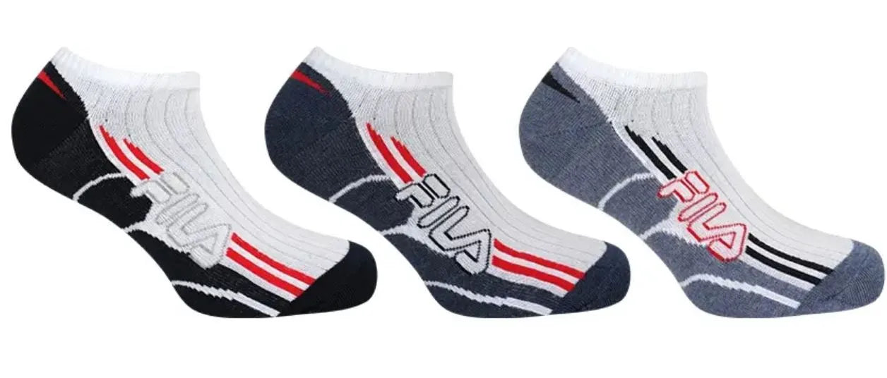 Calcetines Fila 3-paquete de zapatillas White-Navy 39-42