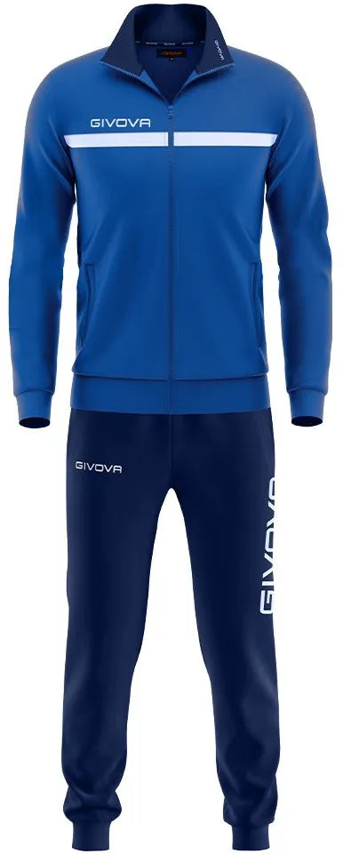 Sports suit givova tuta one full zip blue xs