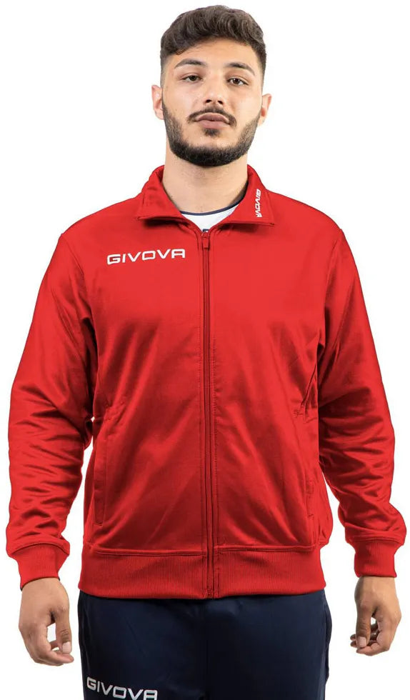 Sweatshirt Spóirt Givova Polarfleece Mono 500 Dearg l