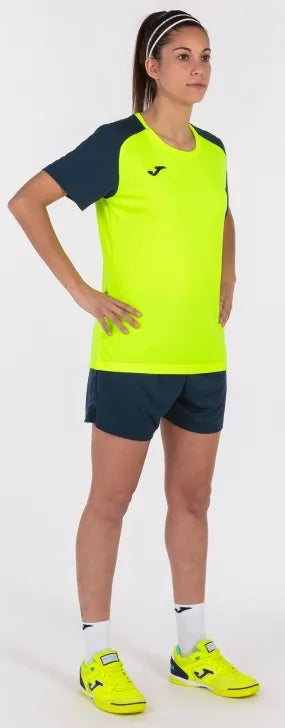 T-shirt pour femmes Joma Academy IV Fluor Yellow-Navy, S