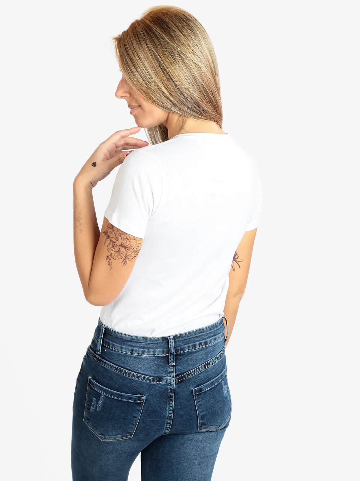 Damer t-shirt athle. DPT Talia White 2xl - Åndbar bomuld