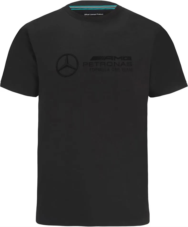 T-Shirt Mercedes Heren F1 FW Stealth Groot Logo T-Shirt Zwart Zwart XS
