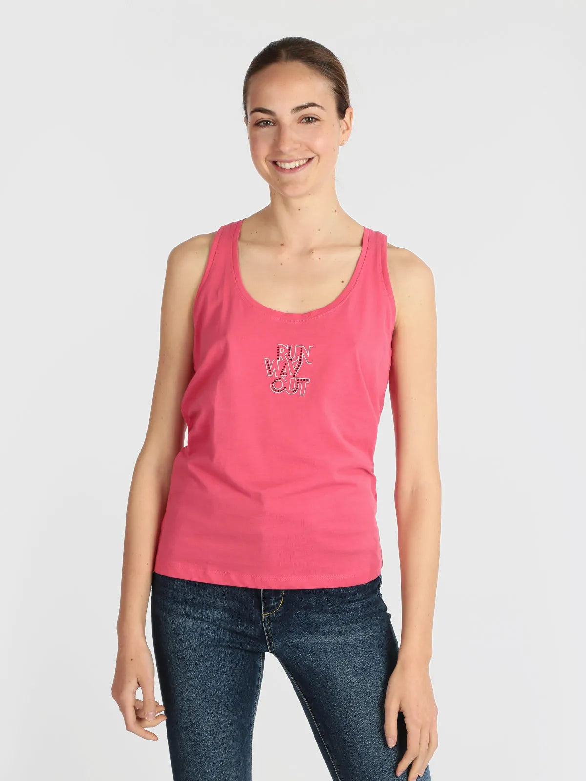 Women's tank top athl. dpt chloe fuchsia pink xl