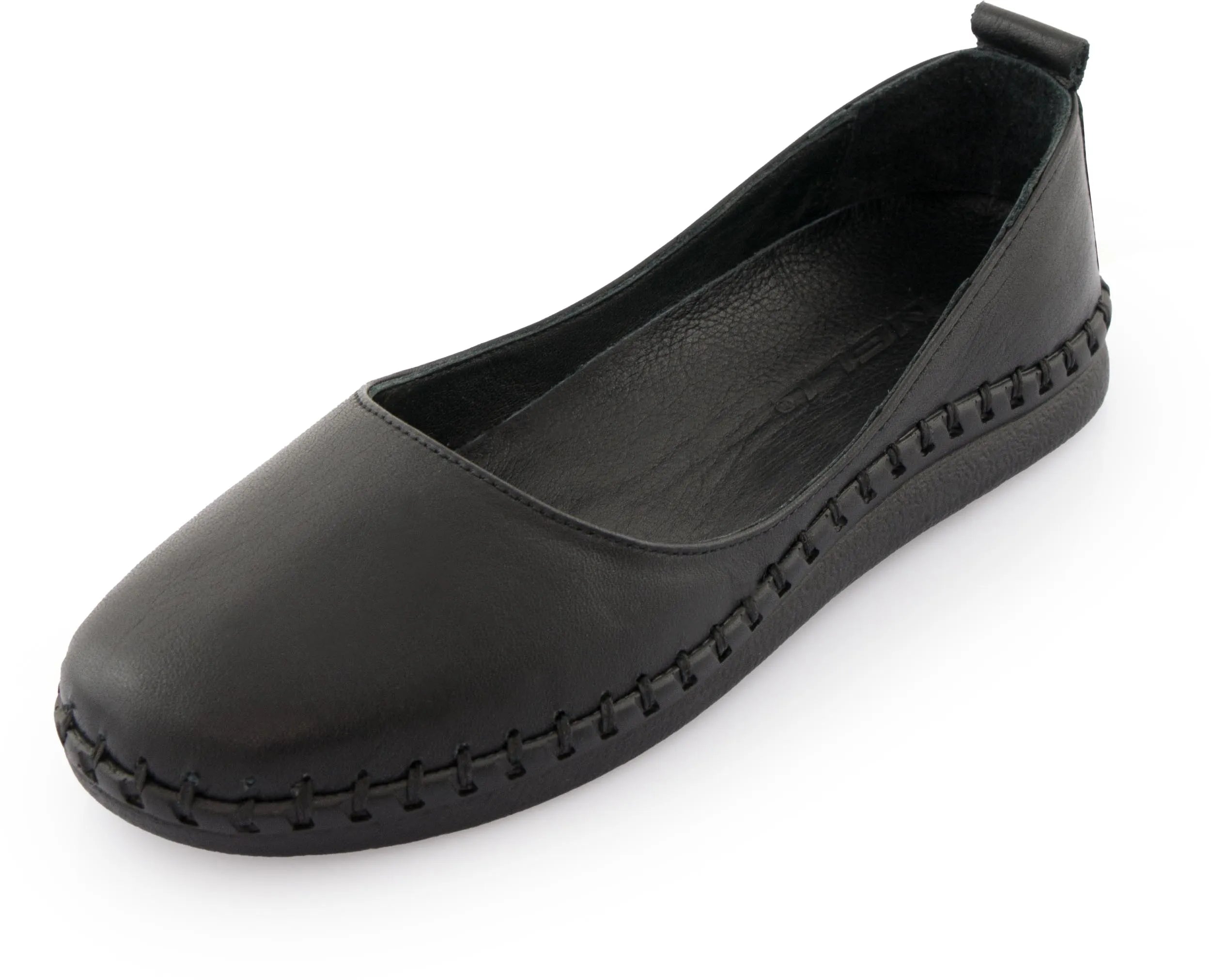 Dames Leren Ballerinas Nell Black Zwart 38
