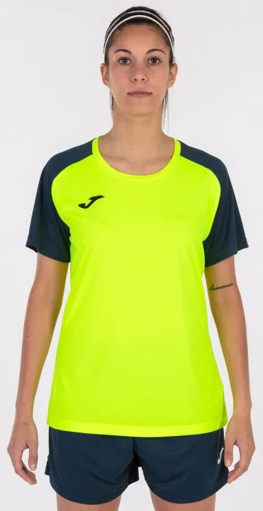 Camiseta Ladies Joma Academy IV Fluor Amarillo Dark Blue XL
