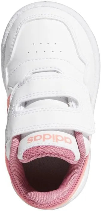 ADIDAS JR HOOPS SAPOS CRIANÇAS Tamanho do rosa branco 23