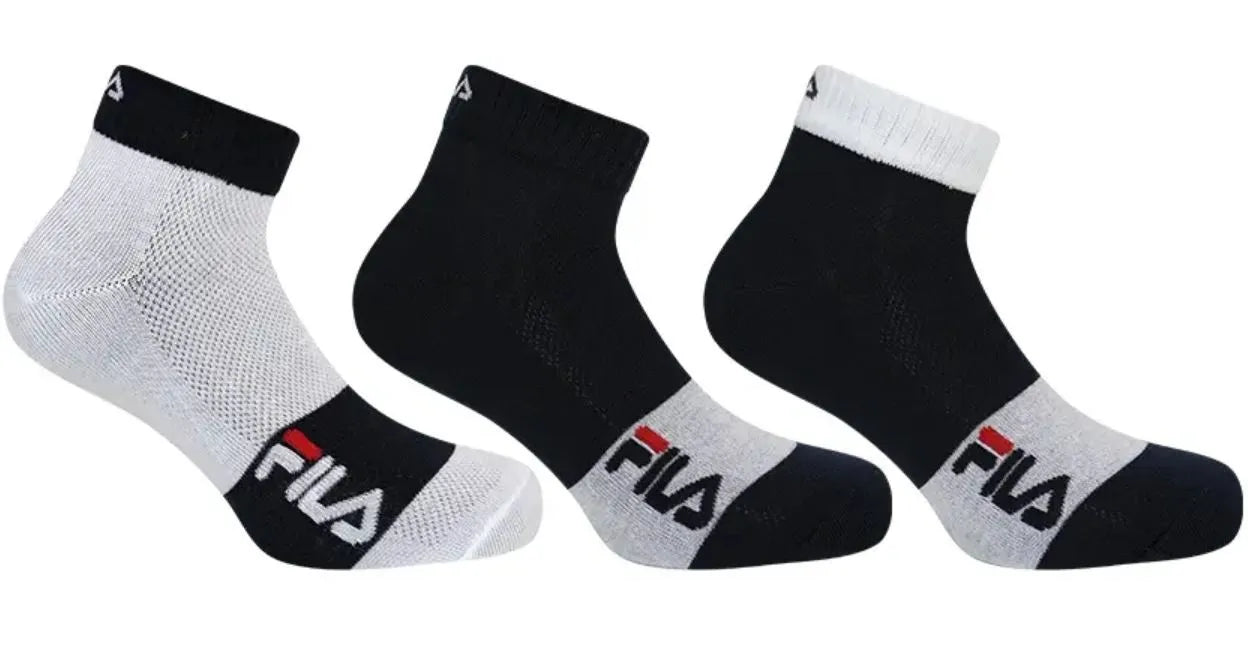 Fila Socks 3-Pack Quarter White-Navy 43-46