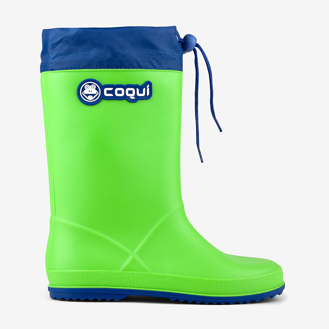 Detské čižmy do dažďa COQUI RAINY COLLAR Lime/Royal 32