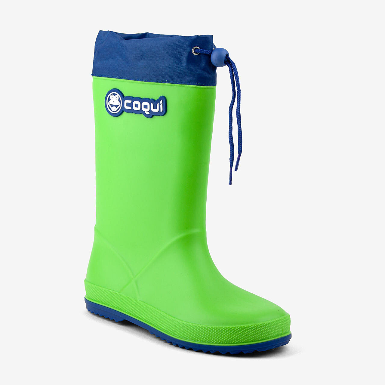Detské čižmy do dažďa COQUI RAINY COLLAR Lime/Royal 34