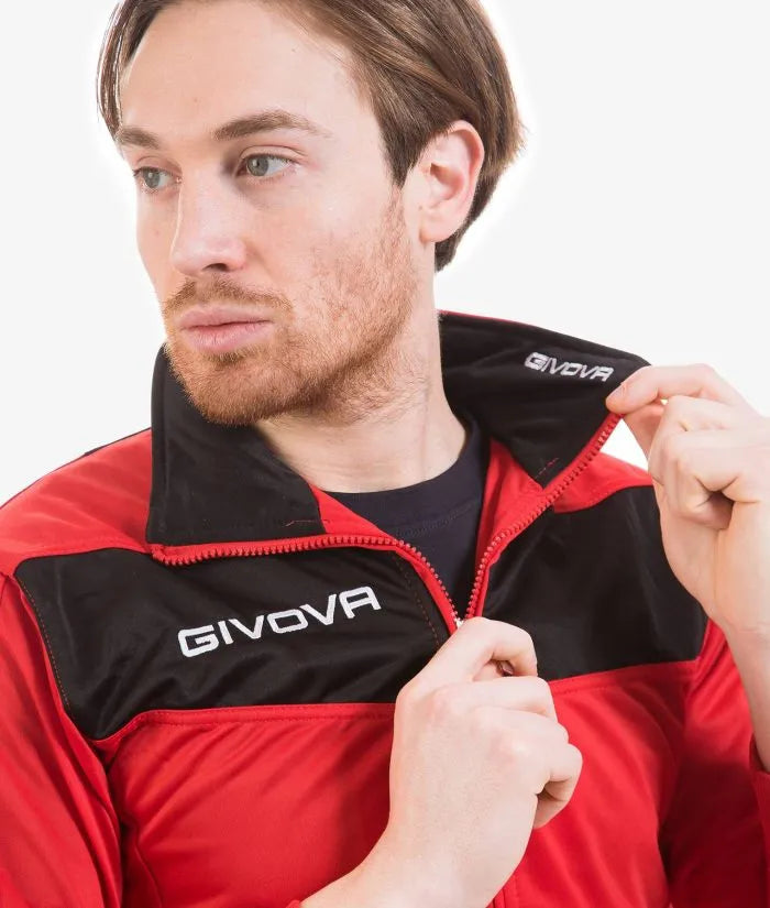 Sports set givova visa triacetato red/black 4xs