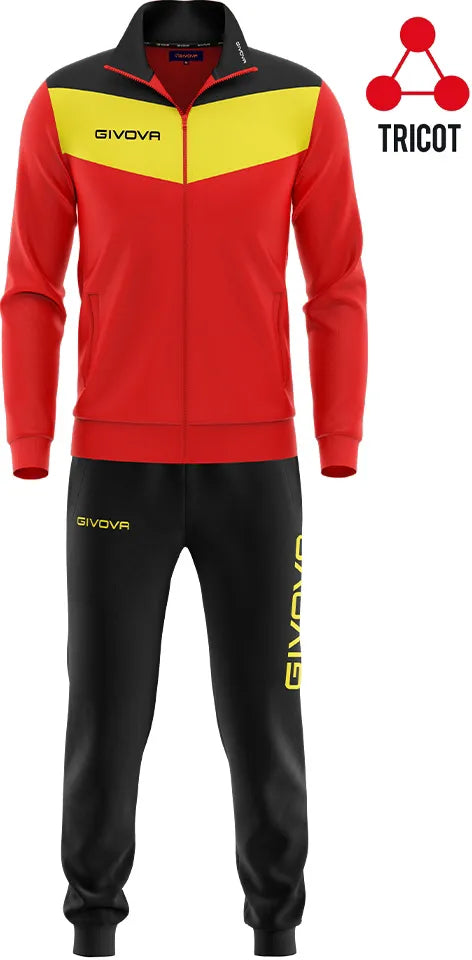 Givova campo red-yellow sports set 4xs