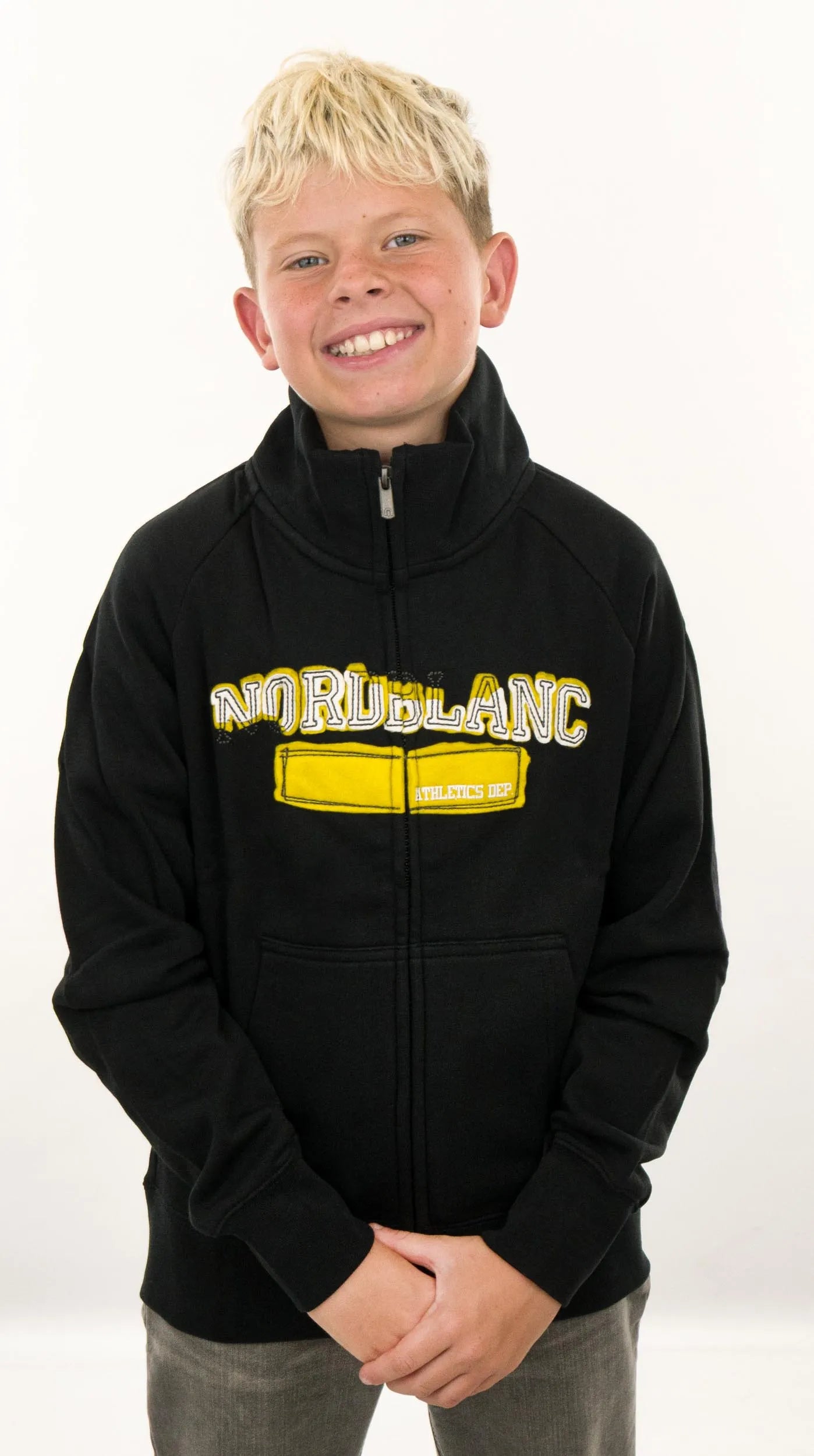 Bhuail Nordblanc Kinderhoodie le RITS Zwart Maat 122-128