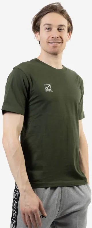 T-shirt givova cotone verde militar s
