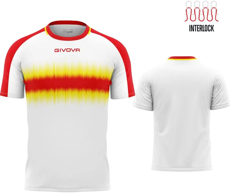 Camiseta deportiva Givova Radio Red-amarillo XL