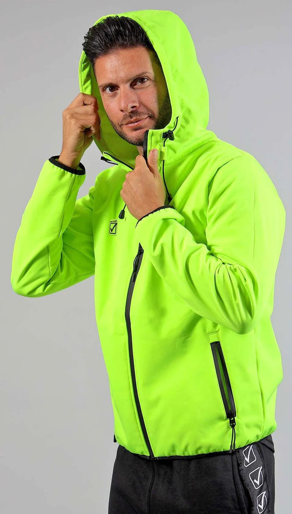 Unisex softshell jacket givova jacket fluo yellow 4xl