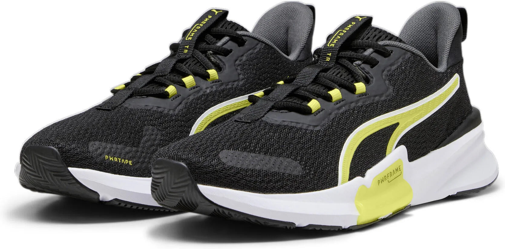 Puma men pwrframe tr 2 black-yellow-white black 44.5