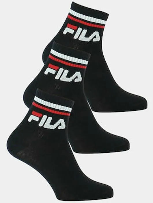 Detské ponožky fila, čierna, veľkosť 27-30, bavlnená zmes