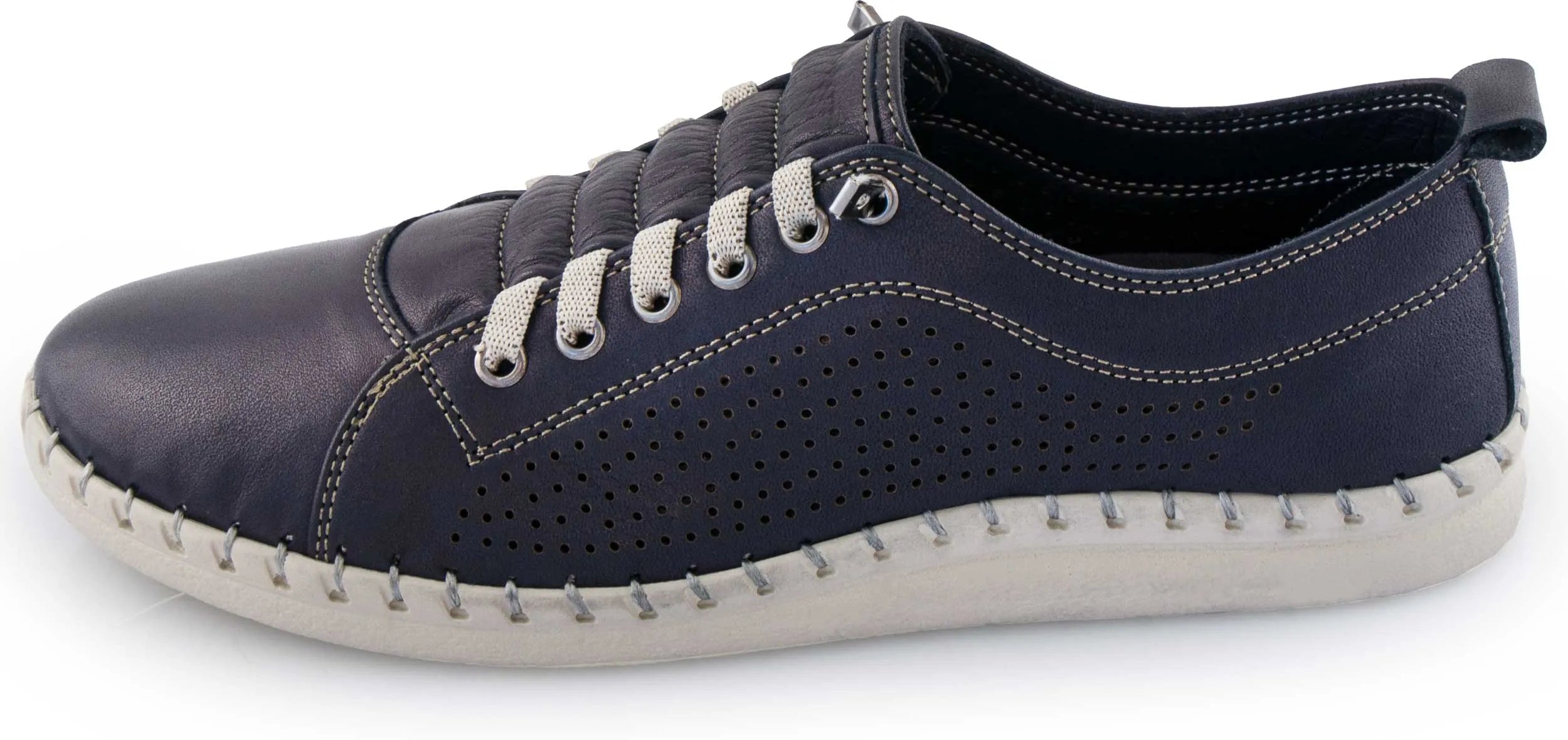 Women's leather shoes nell perform navy blue 40