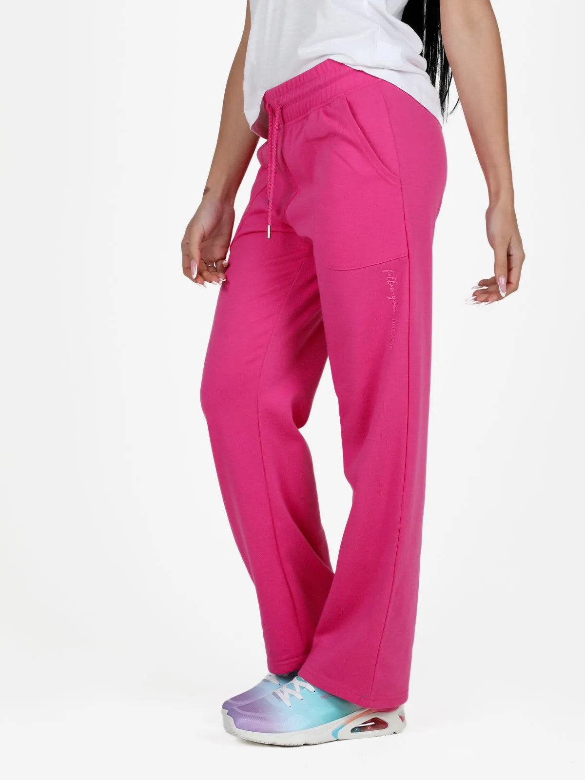 Trendy Fuchsia Damen Kleid aus weicher Baumwolle