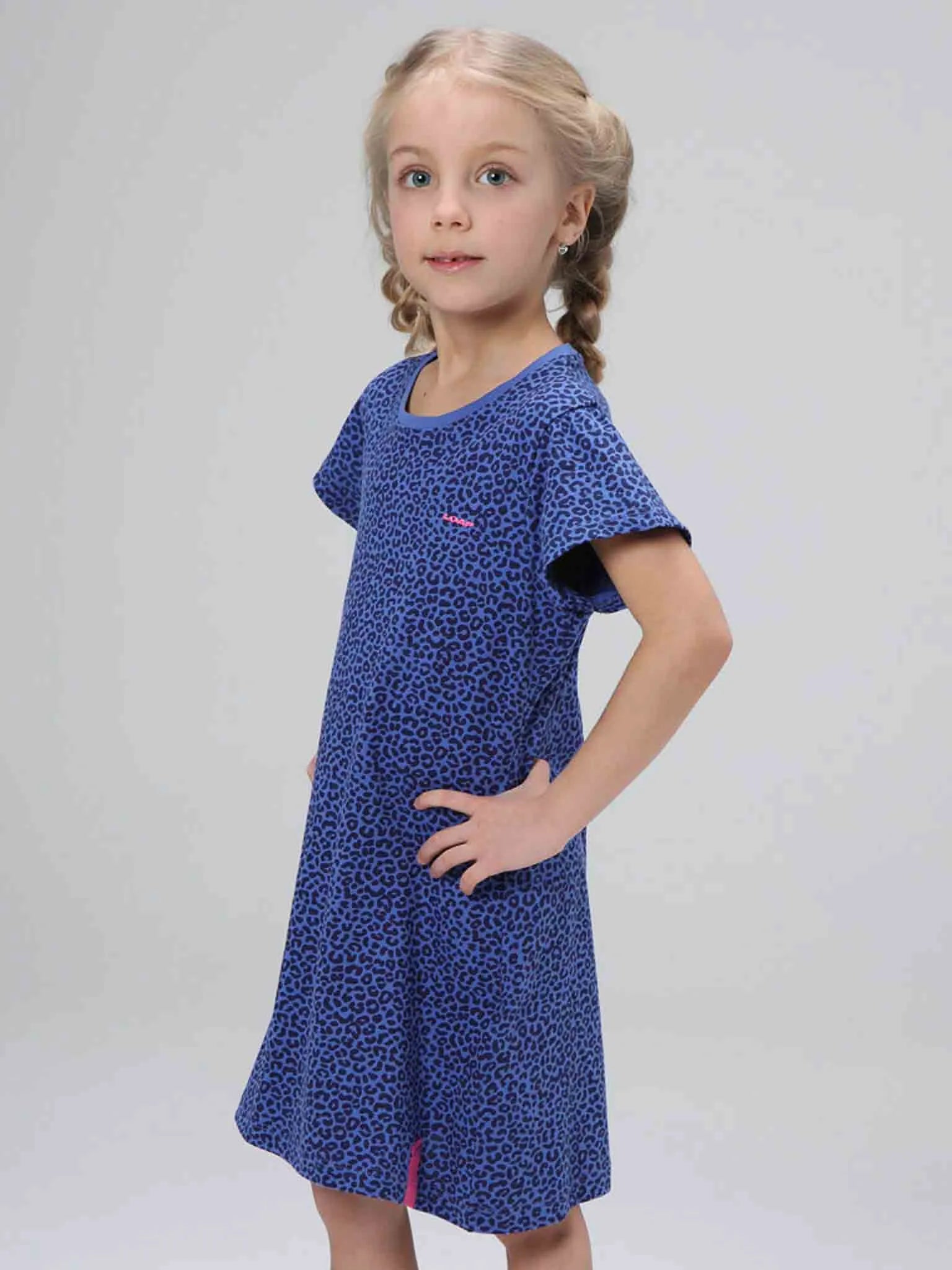 Girl's Dress Loap Benera Blue Blue 122-128