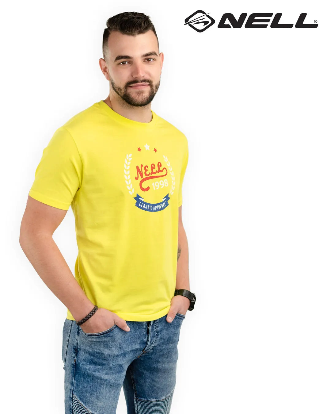 Tricou pentru bărbați Nell Alvar Yellow, S
