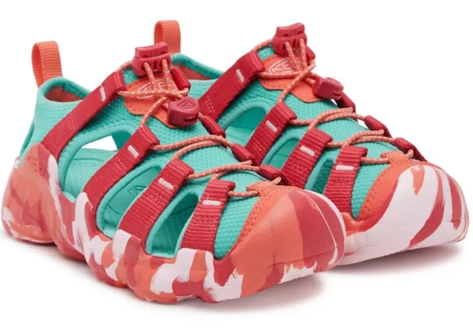 Keen jr hyperport h2 raspberry/pool blue kids' shoes 34