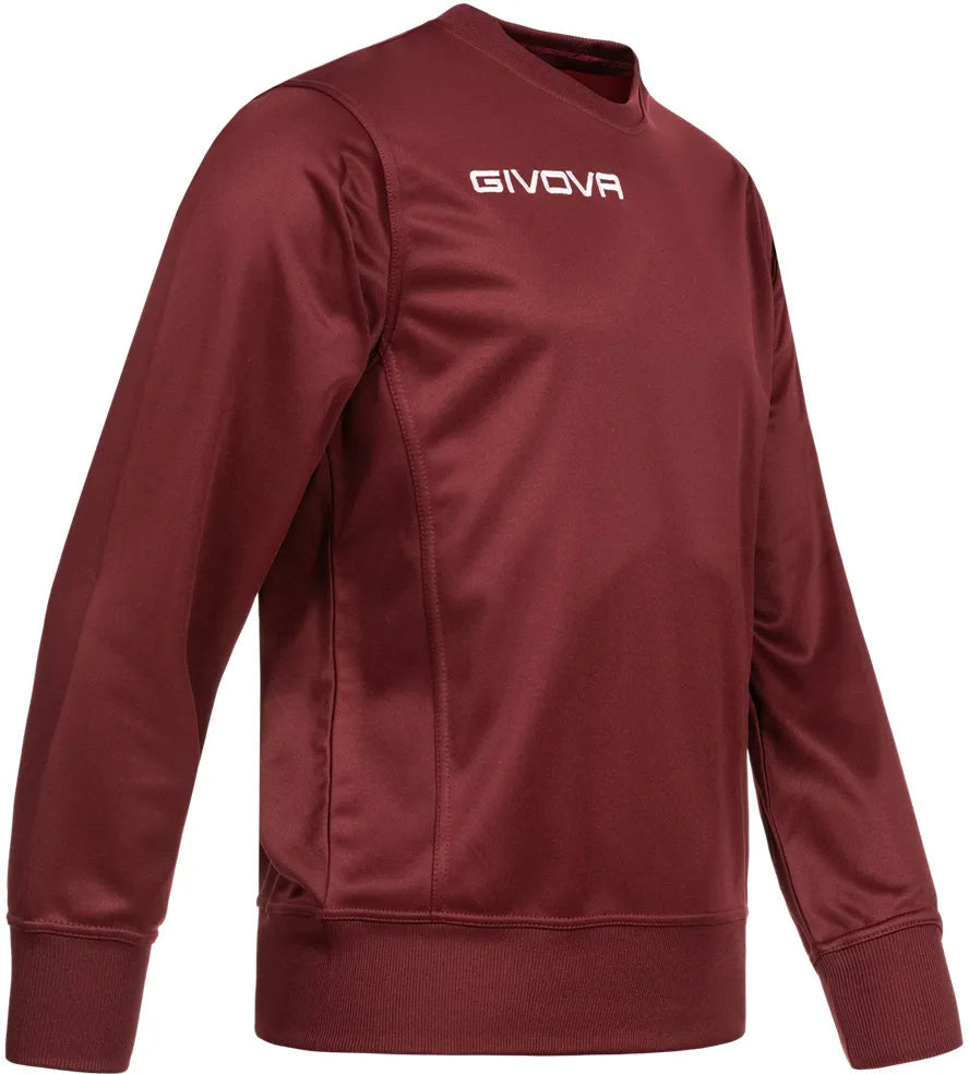 Sports sweatshirt givova polarfleece one burgundy 2xl