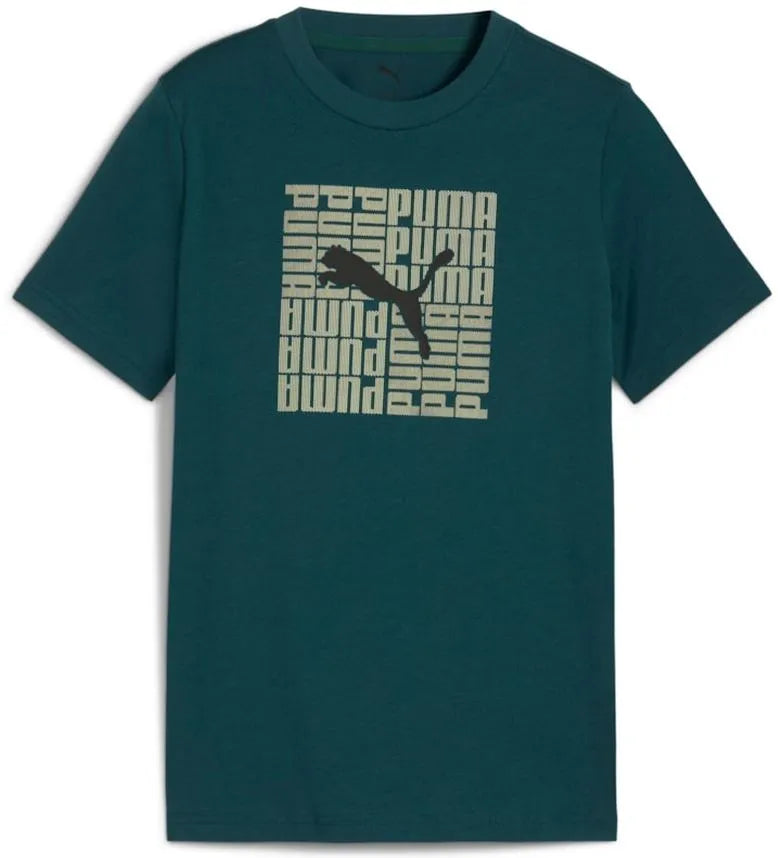 Children's t-shirt puma graphic box tee b green 128