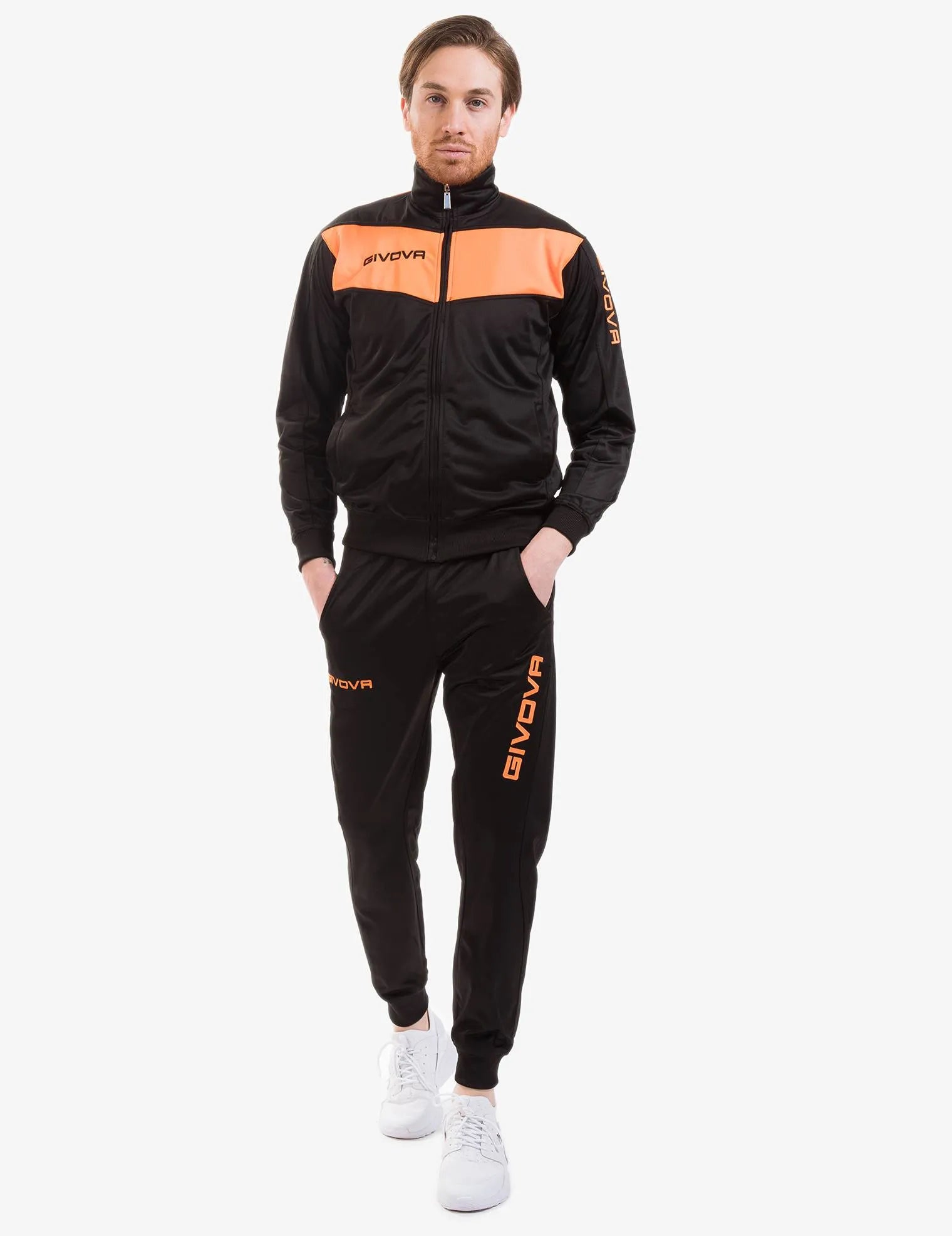 Sportset Givova Visa Black-orange Flo 2xl