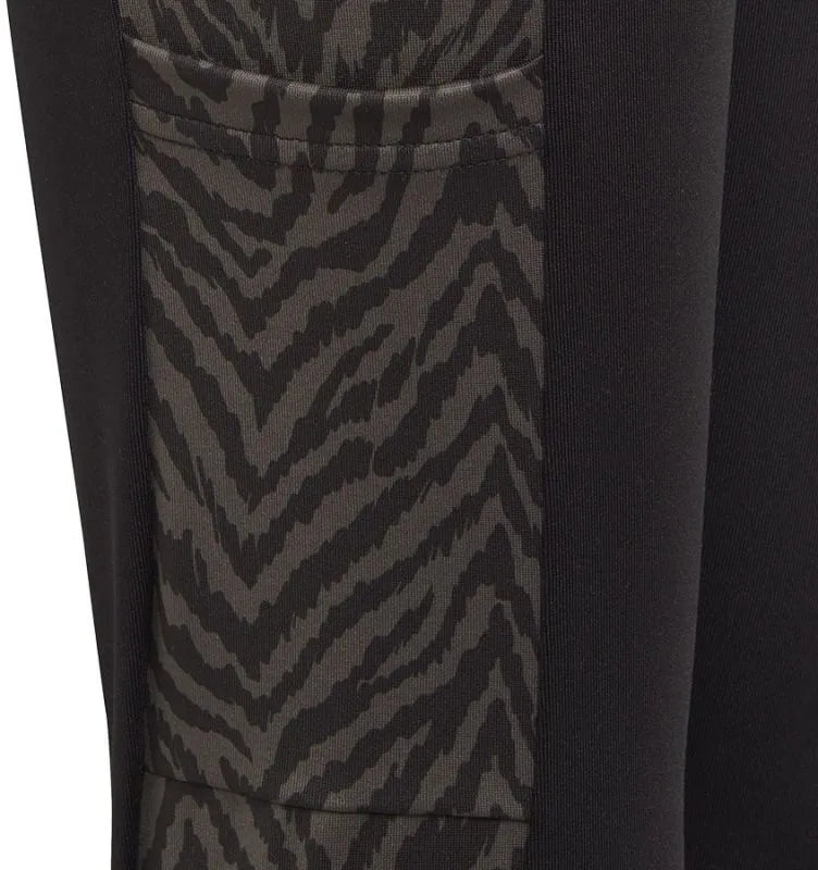 Adidas jr Leggings Kinder - Schwarz/Grau, Größe 164