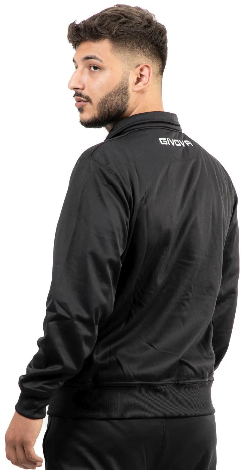 Sports sweatshirt givova polarfleece mono 500 black 3xl