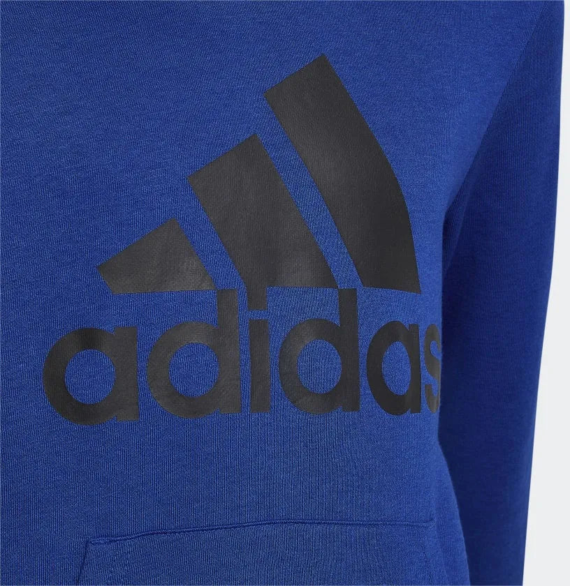 Adidas Jr Hoodie Children - Ríoga Gorm/Dubh, Méid 116