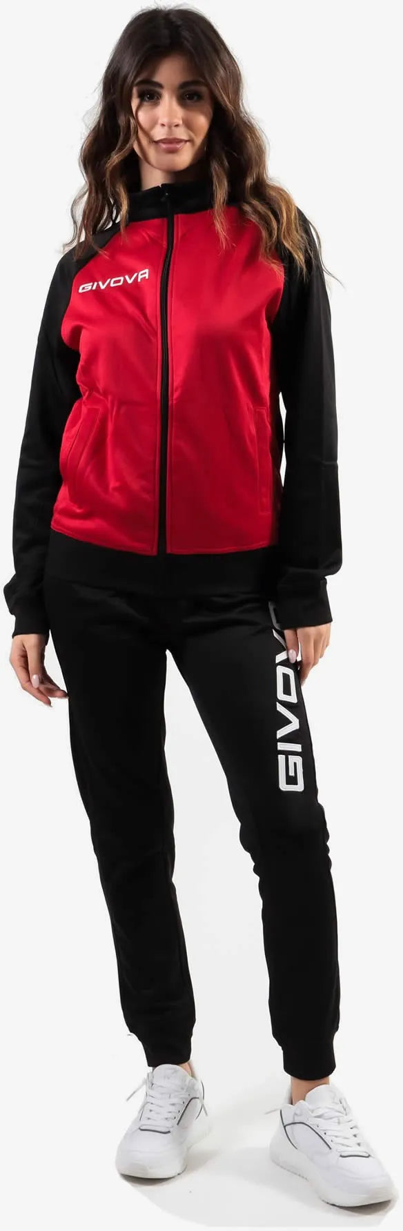 Set sport Givova Cuba Red-Black 2xs