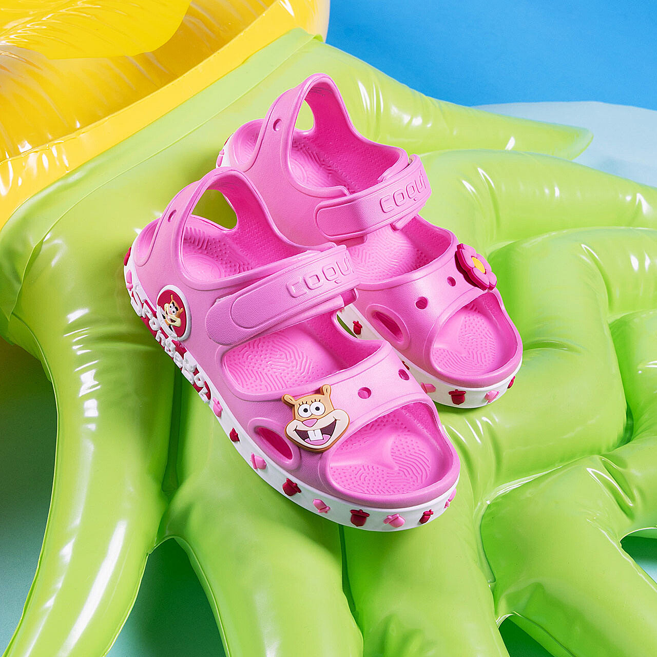 Sandálias infantis COQUI YOGI Dk. Rosa/Branco SB Sandy + Amuleto 23/24