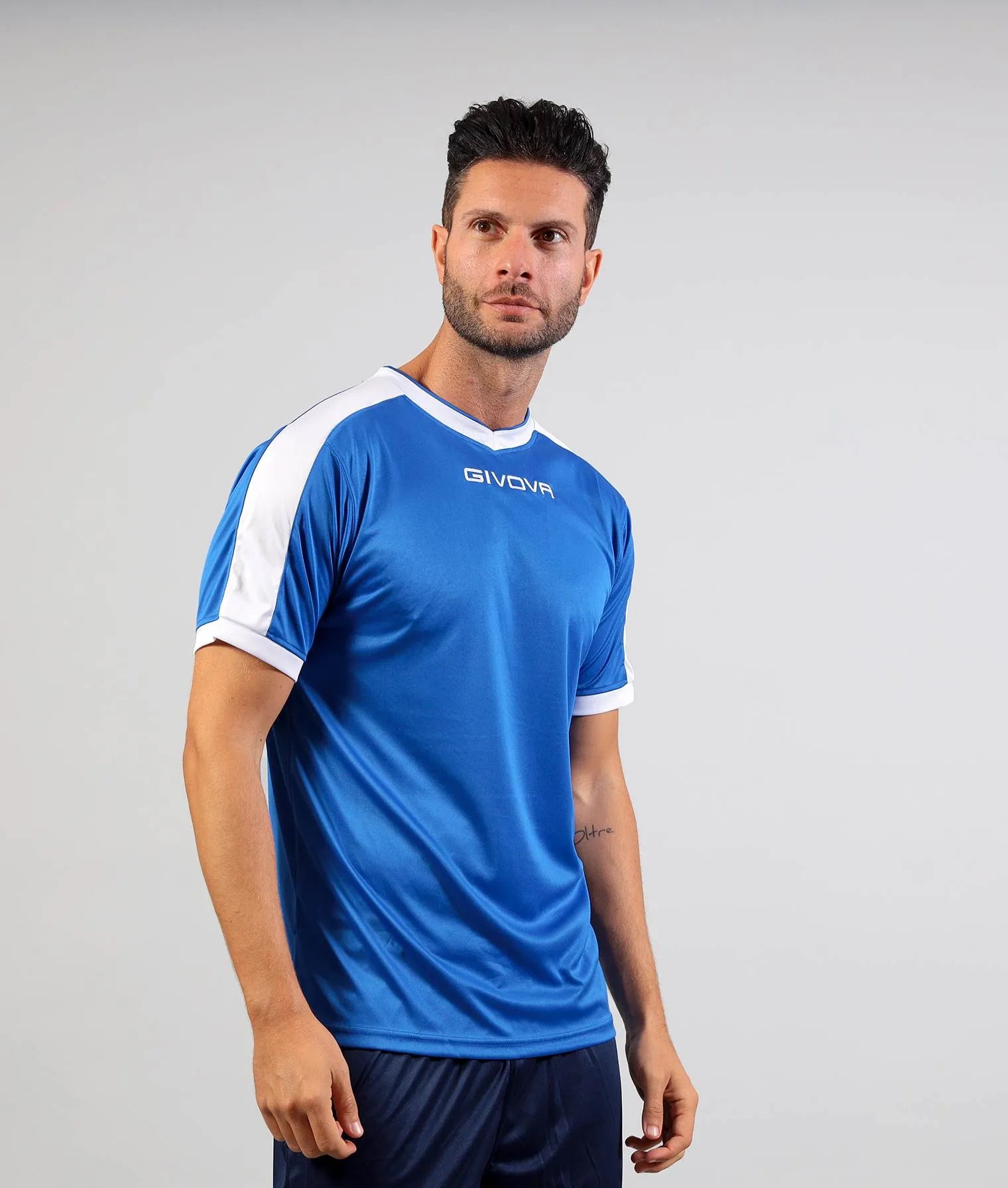 T-shirt sportif Givova Revolution Royal-White 3xl