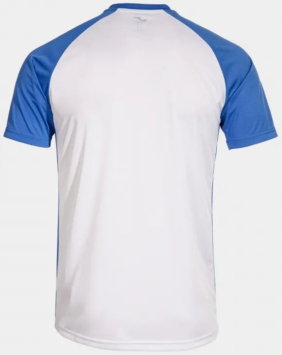 Joma Tiger VI Męski T -Kirta 2xl - biały/niebieski, oddychający bawełna